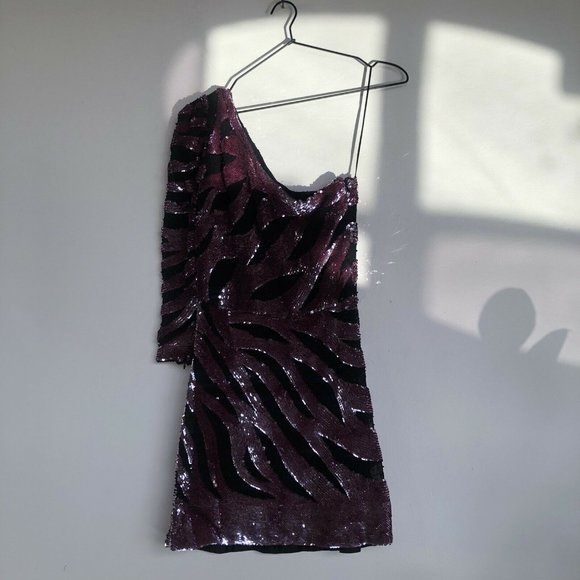 Rêve Riche Maxx Mini Dress Metallic Mauve Pink - Picture 4 of 9